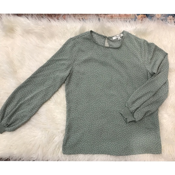 Mint green polka dot blouse - Picture 4 of 5